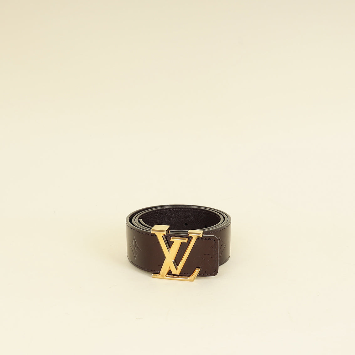Louis Vuitton Amarante Monogram Vernis Initials Belt 34-Louis Vuitton-THE CLOSET