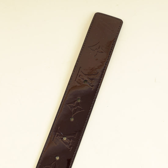 Louis Vuitton Amarante Monogram Vernis Initials Belt 34-Louis Vuitton-THE CLOSET