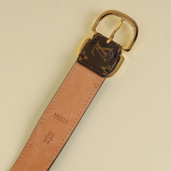 Louis Vuitton Ebene Monogram Mini 25mm Belt 34-Louis Vuitton-THE CLOSET