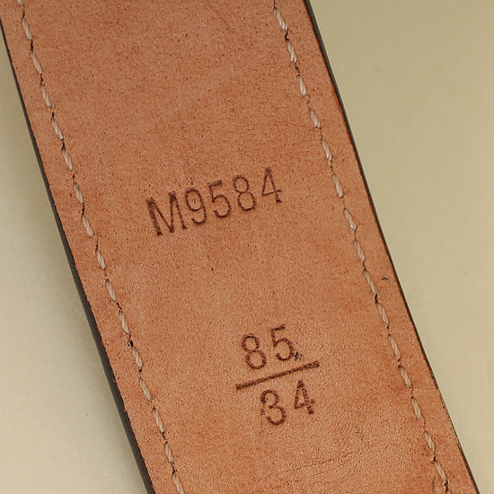 Louis Vuitton Ebene Monogram Mini 25mm Belt 34-Louis Vuitton-THE CLOSET