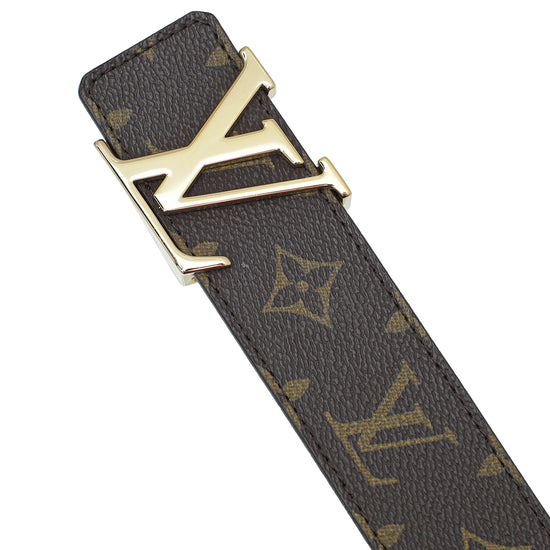 Louis Vuitton Brown Monogram Initials Belt 34