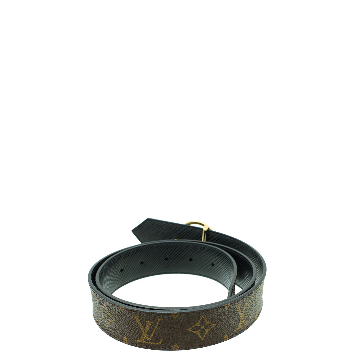 Louis Vuitton Monogram Noir Circle Buckle Reversible 35mm Belt 34-Louis Vuitton-THE CLOSET