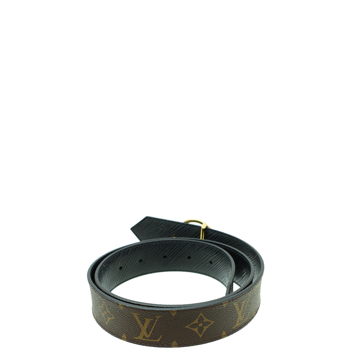 Louis Vuitton Monogram Noir Circle Buckle Reversible 35mm Belt 34