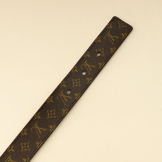 Louis Vuitton Brown Monogram 25mm LV Initials Belt 32-Louis Vuitton-THE CLOSET