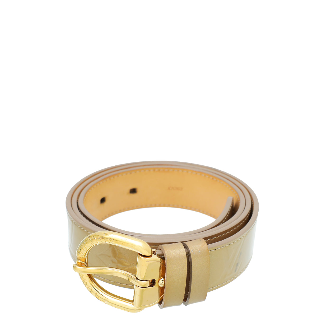 Louis Vuitton Beige Monogram Vernis Ceinture 30mm Belt 36-Louis Vuitton-THE CLOSET