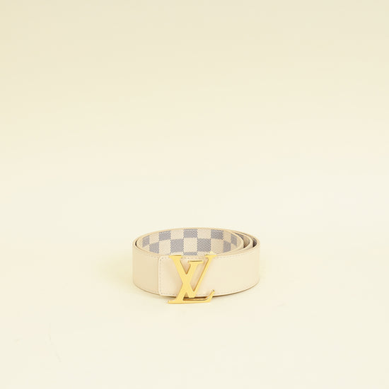 Louis Vuitton Damier Azur Initials Buckle 40mm Belt 32