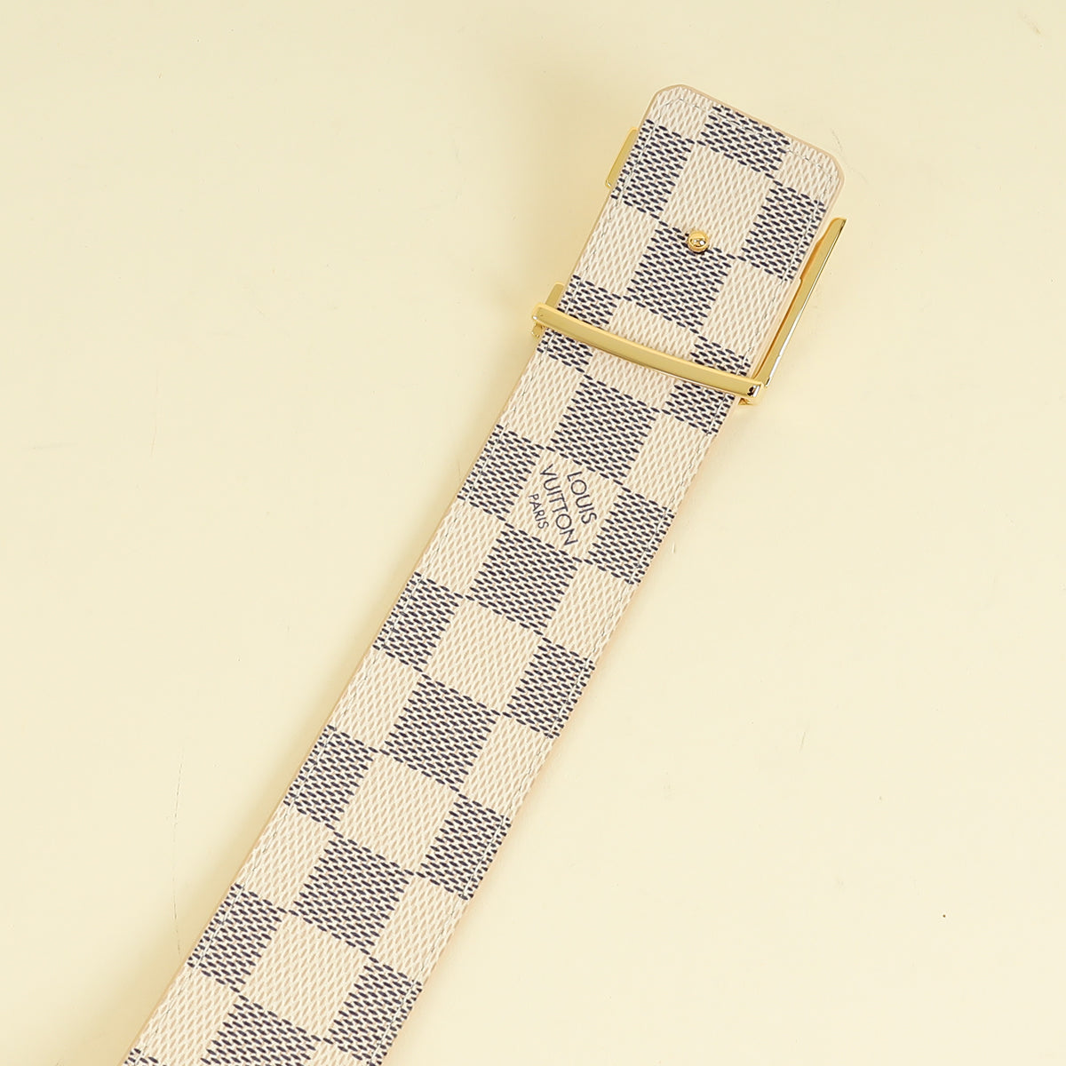 Louis Vuitton Damier Azur Initials Buckle 40mm Belt 32