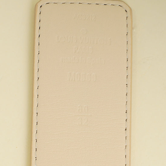 Louis Vuitton Damier Azur Initials Buckle 40mm Belt 32