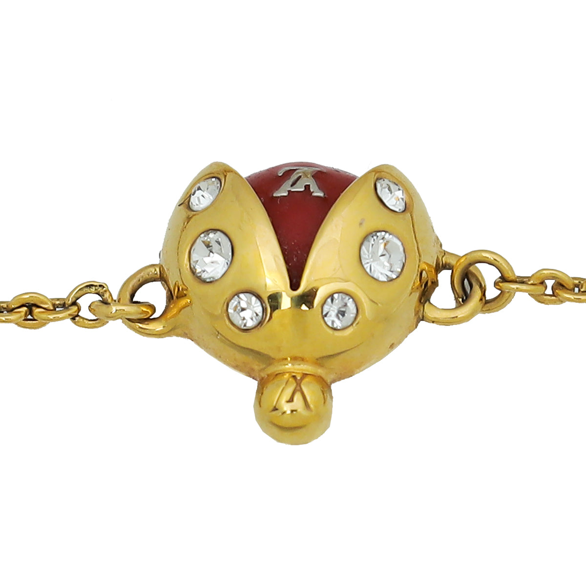 Louis Vuitton Gold Finish Lady Lucky Ladybug Supple Bracelet-Louis Vuitton-THE CLOSET