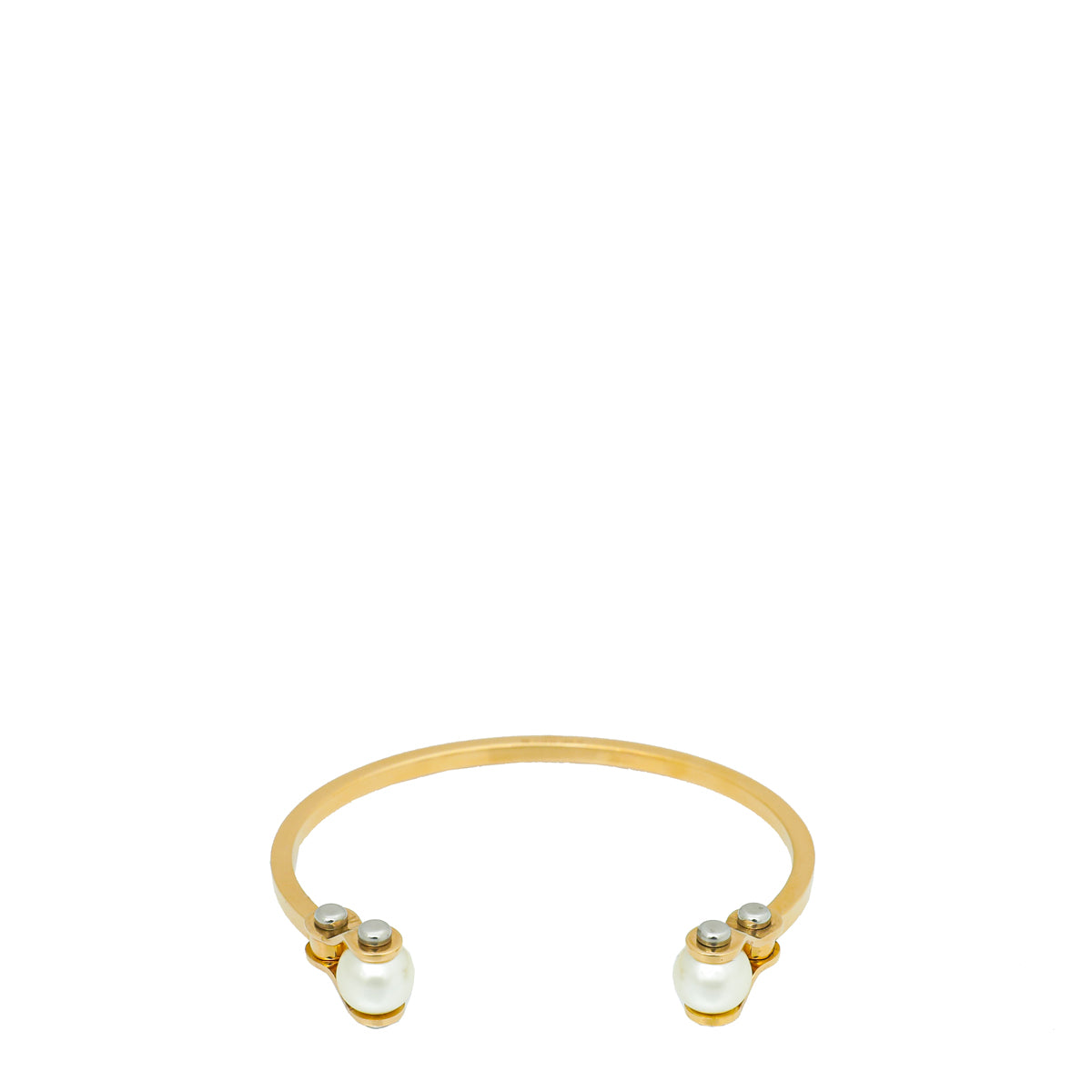Louis Vuitton White Speedy Pearl Cuff Bracelet-Louis Vuitton-THE CLOSET
