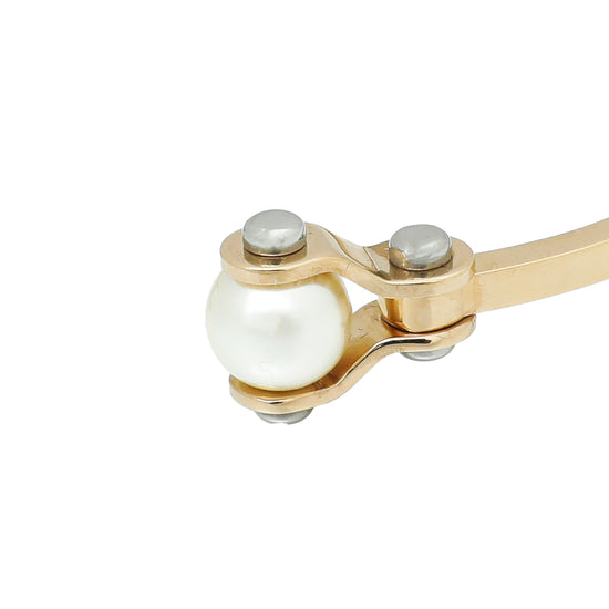 Louis Vuitton White Speedy Pearl Cuff Bracelet