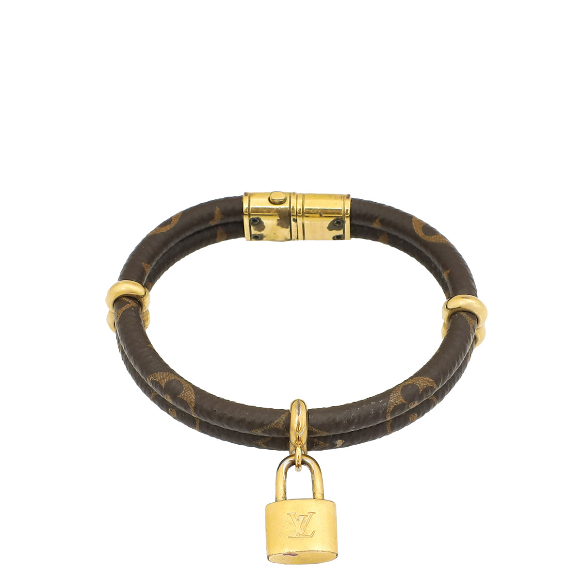 Louis Vuitton Brown Monogram Keep It Twice Bracelet-Louis Vuitton-THE CLOSET