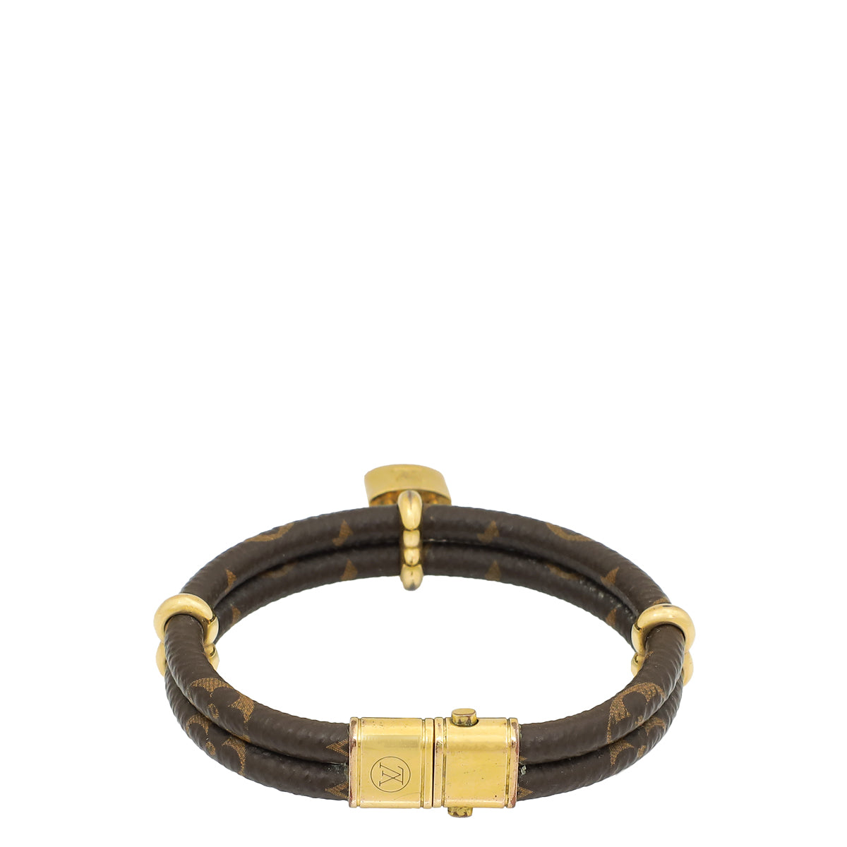 Louis Vuitton Brown Monogram Keep It Twice Bracelet-Louis Vuitton-THE CLOSET