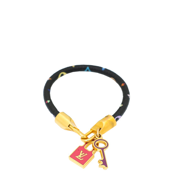 Louis Vuitton Black Multicolor Luck It Bracelet