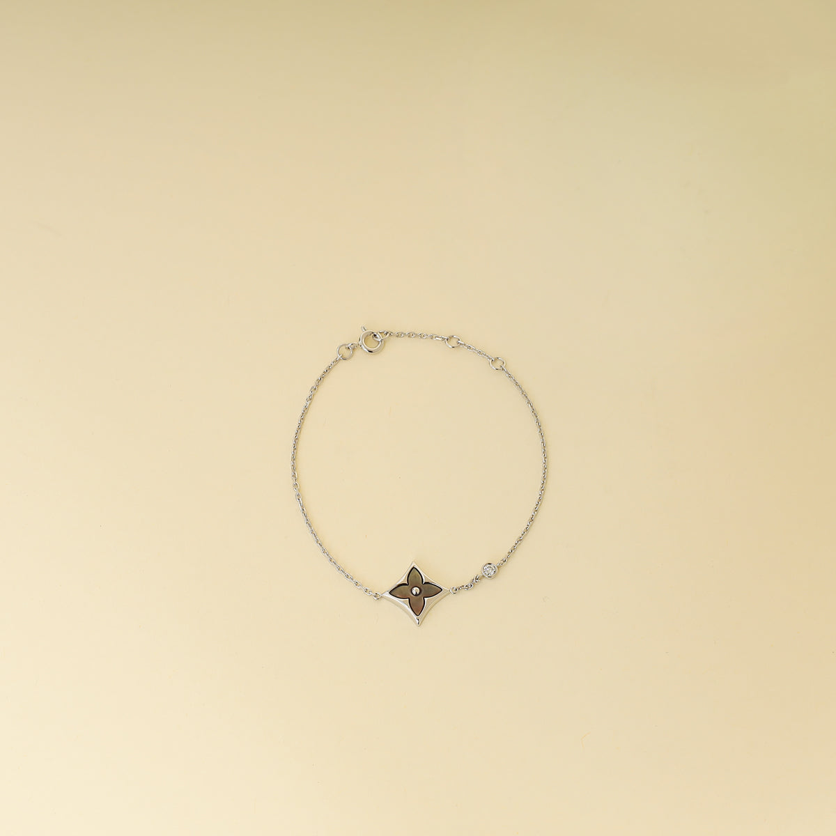 Louis Vuitton 18K White Gold Color Blossom BB Star Grey MOP Diamond Bracelet-Louis Vuitton-THE CLOSET