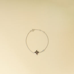 Louis Vuitton 18K White Gold Color Blossom BB Star Grey MOP Diamond Bracelet