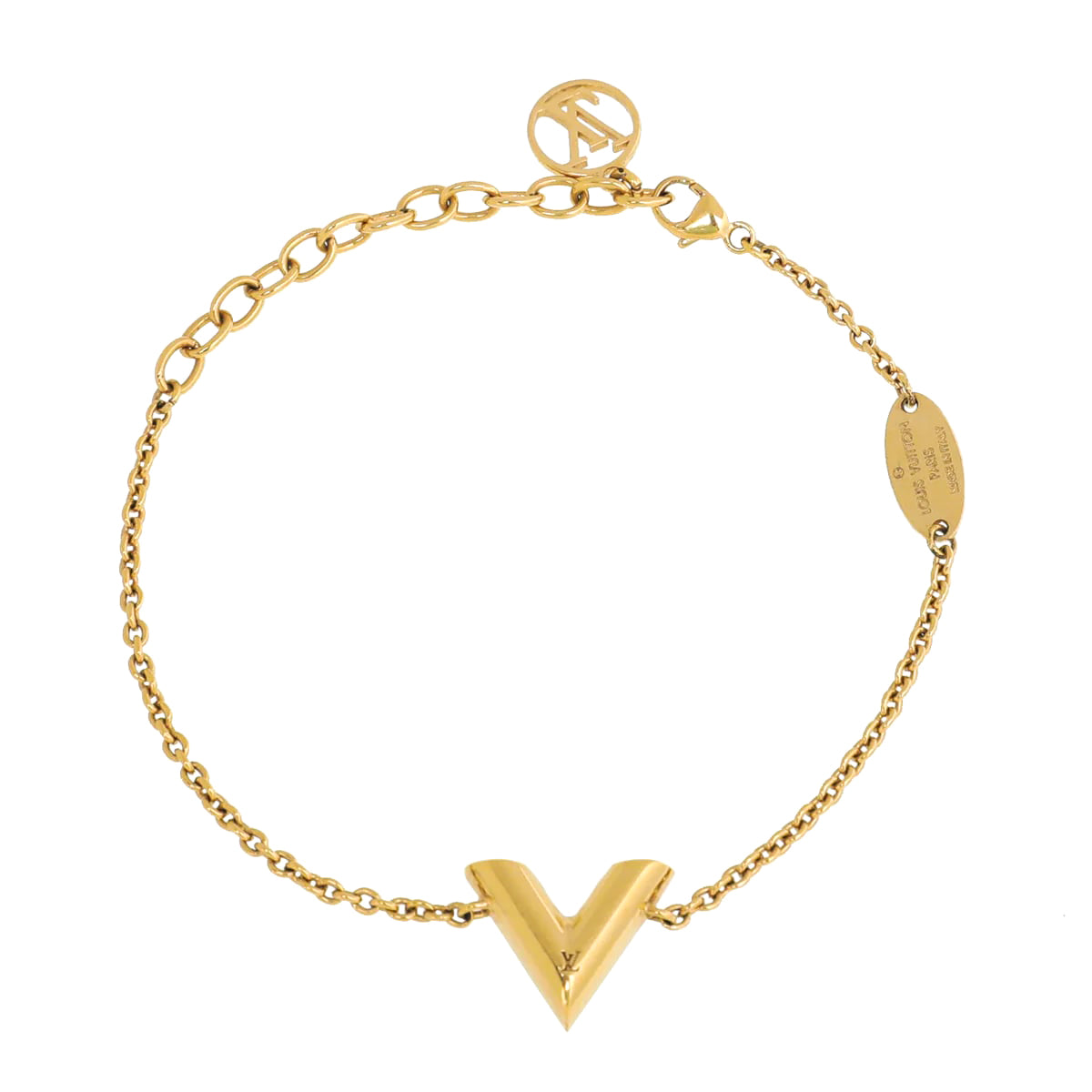 Louis Vuitton Gold Finish Essential V Bracelet