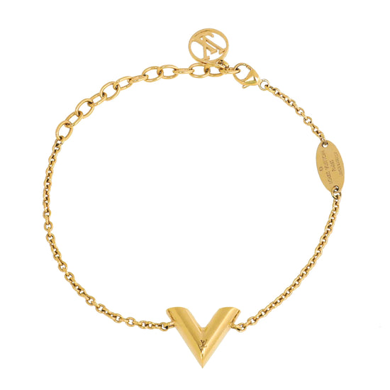 Louis Vuitton Gold Finish Essential V Bracelet