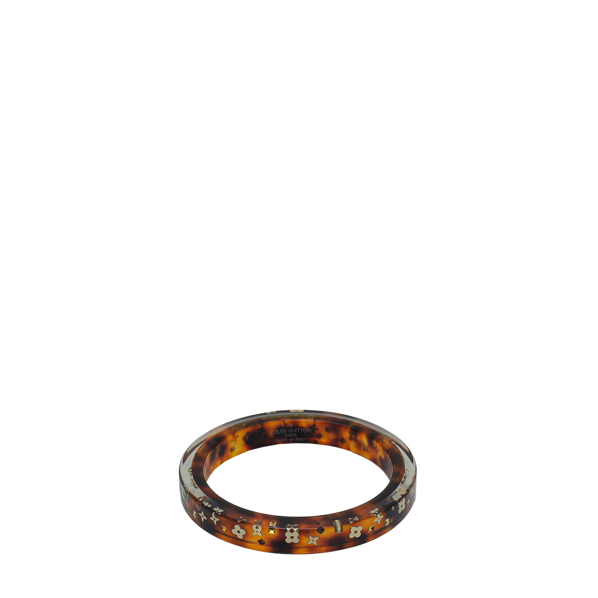 Louis Vuitton Brown Tortoise Resin Inclusion PM Bracelet-Louis Vuitton-THE CLOSET