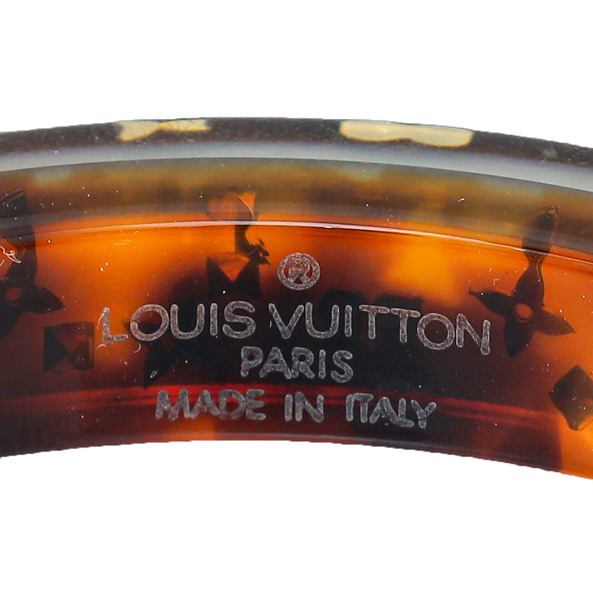 Louis Vuitton Brown Tortoise Resin Inclusion PM Bracelet