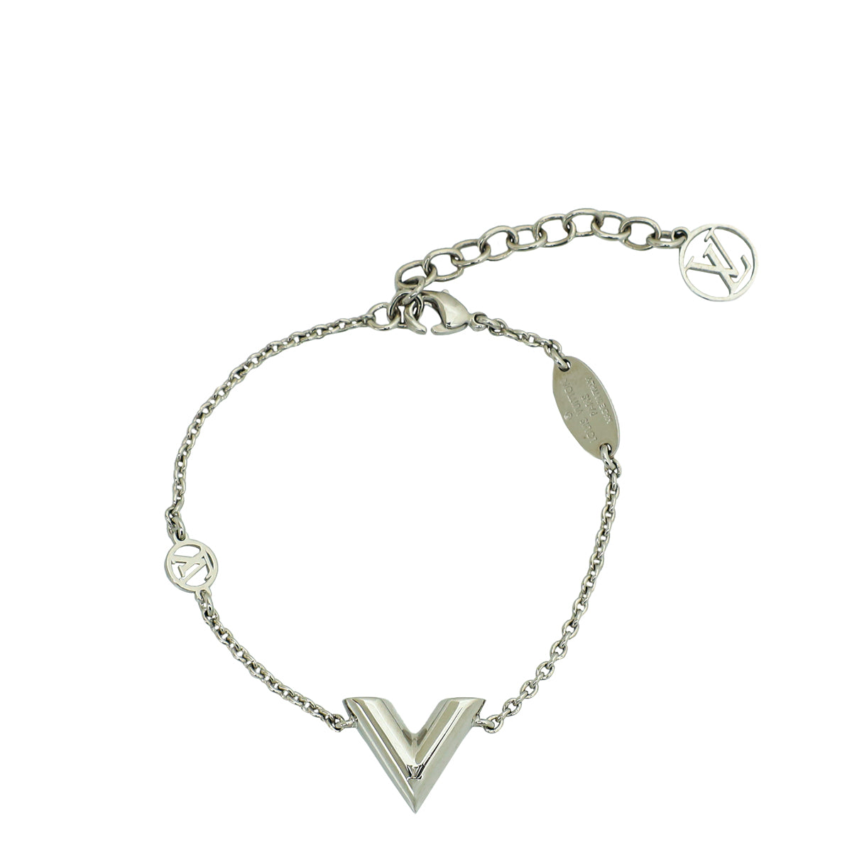 Louis Vuitton Silver Essential V Supple Bracelet