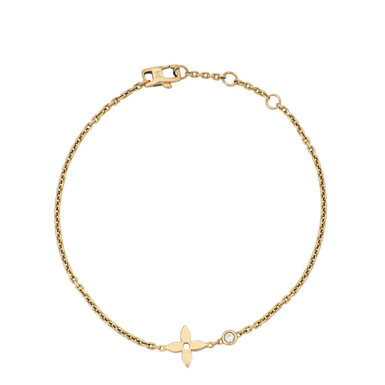 Louis Vuitton 18K Rose Gold Diamond Blossom Chain Bracelet