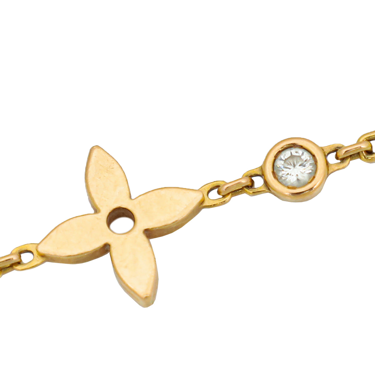 Louis Vuitton 18K Rose Gold Diamond Blossom Chain Bracelet-Louis Vuitton-THE CLOSET