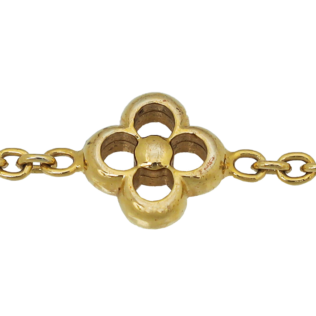 Louis Vuitton Gold Tone Flower Full Bracelet