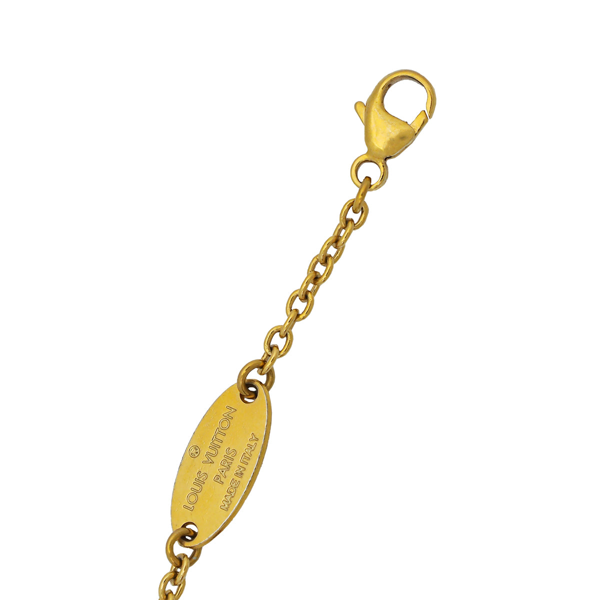LOUIS VUITTON Bracelet M68127 Monogram Flower Gold Chain