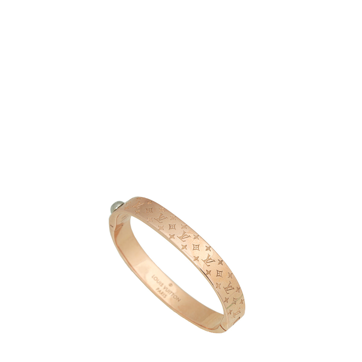 Louis Vuitton Pink Gold Finish Nanogram Small Cuff-Louis Vuitton-THE CLOSET