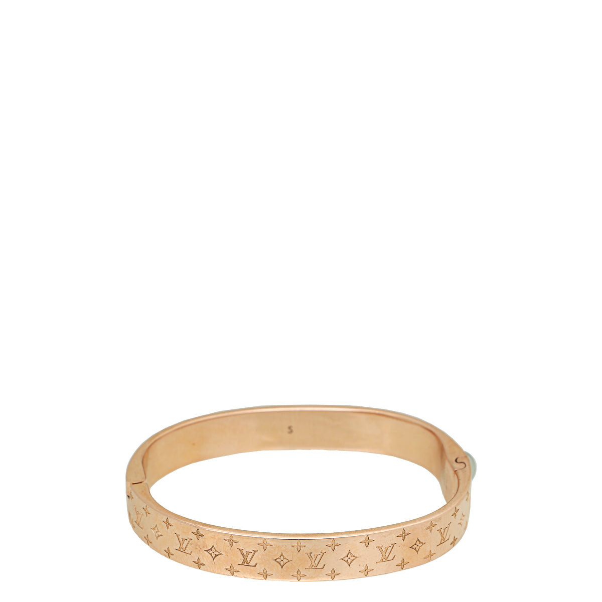 Louis Vuitton Pink Gold Finish Nanogram Small Cuff-Louis Vuitton-THE CLOSET
