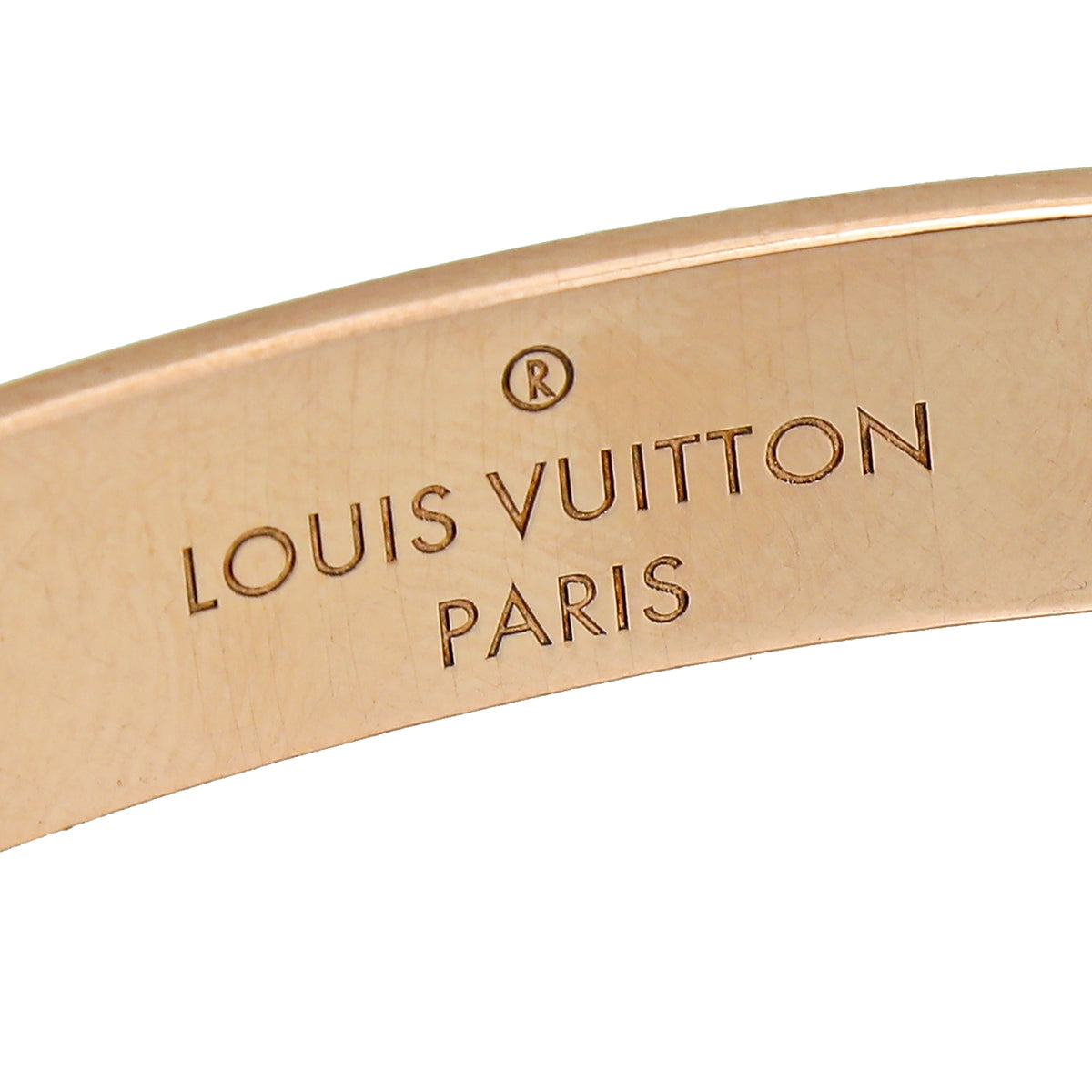 Louis Vuitton Pink Gold Finish Nanogram Small Cuff