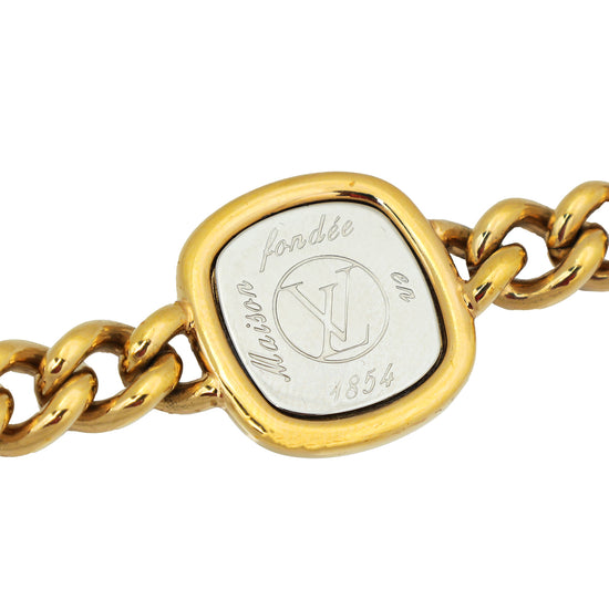 Louis Vuitton Gold Chainlink ID Bracelet