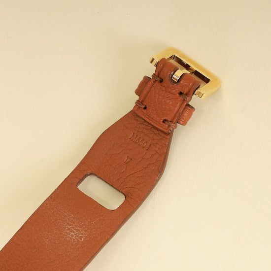 Louis Vuitton Camel Goatskin Spike It Wrap Bracelet-Louis Vuitton-THE CLOSET