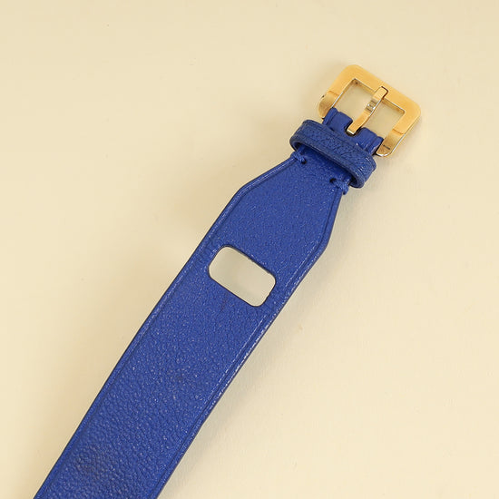 Louis Vuitton Blue Goatskin Spike It Wrap Bracelet-Louis Vuitton-THE CLOSET