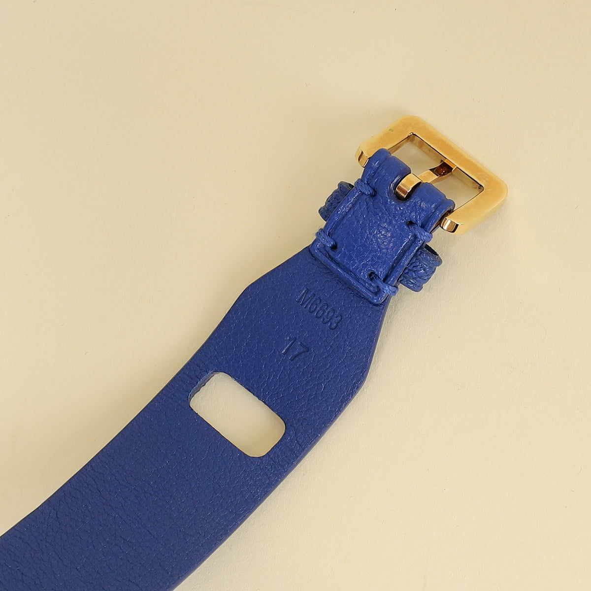 Louis Vuitton Blue Goatskin Spike It Wrap Bracelet-Louis Vuitton-THE CLOSET