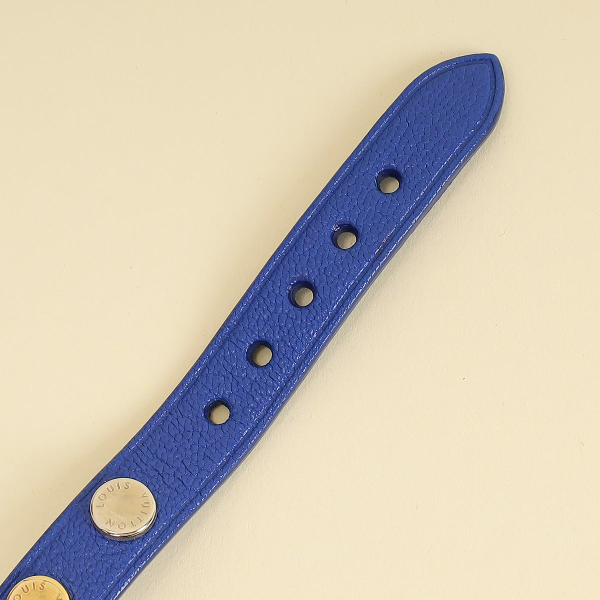 Louis Vuitton Blue Goatskin Spike It Wrap Bracelet-Louis Vuitton-THE CLOSET