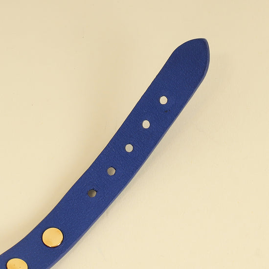 Louis Vuitton Blue Goatskin Spike It Wrap Bracelet-Louis Vuitton-THE CLOSET