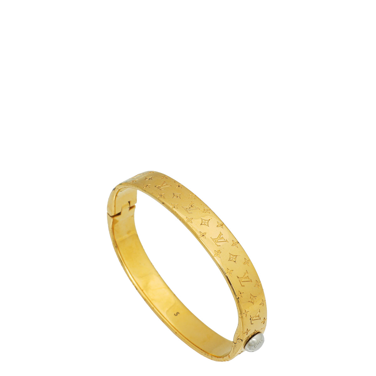 Louis Vuitton Gold Nanogram Small Cuff Bracelet – The Closet