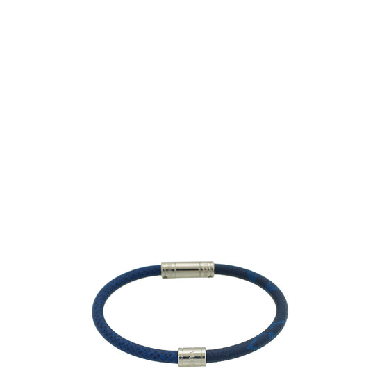 Louis Vuitton Split Bracelet Cobalt Canvas. Size 19