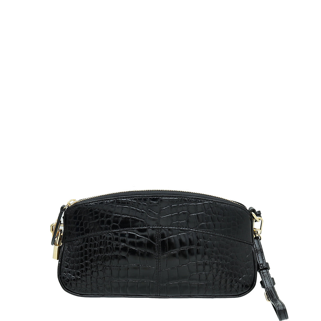 Louis Vuitton Black Crocodile Lockit Clutch-Louis Vuitton-THE CLOSET