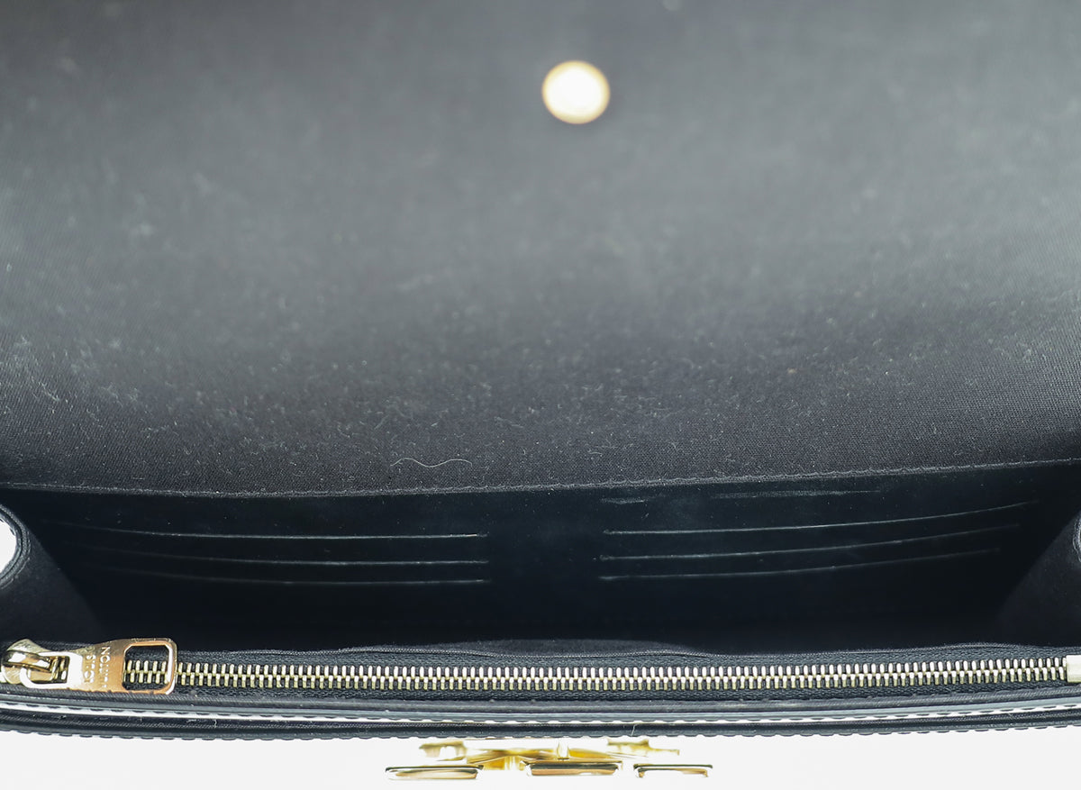 Louis Vuitton Noir Vernis Louise Clutch