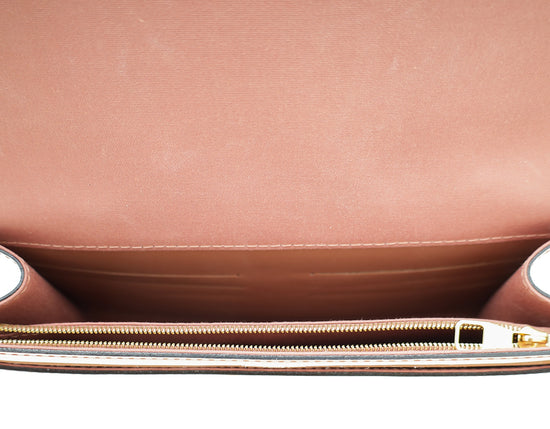 Louis Vuitton Nude Beige Vernis Louise Clutch