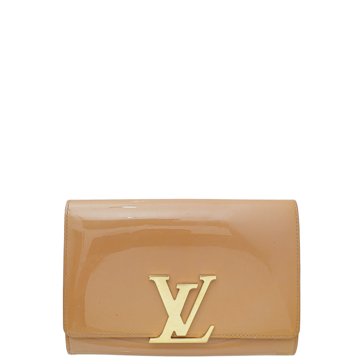 Louis Vuitton Nude Beige Vernis Louise Clutch