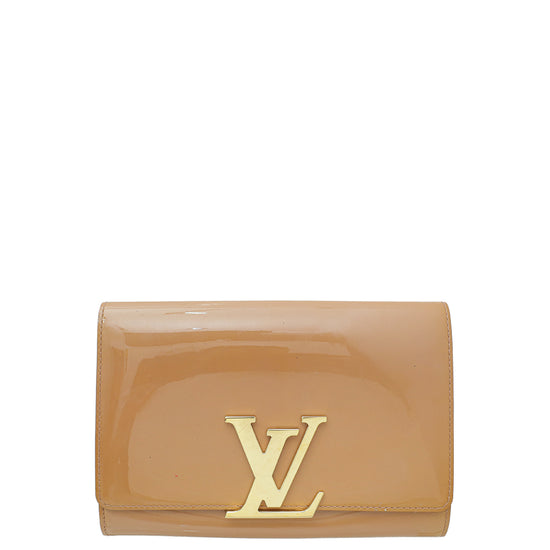 Louis Vuitton Nude Beige Vernis Louise Clutch