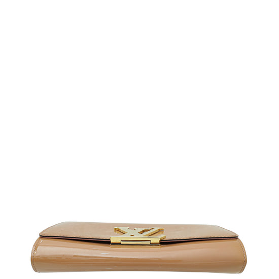 Louis Vuitton Nude Beige Vernis Louise Clutch