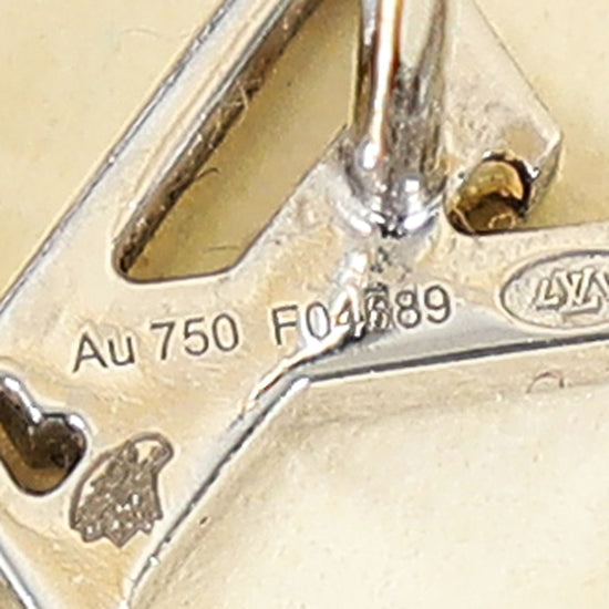 Louis Vuitton 18K White Gold Diamond Idylle Blossom LV Stud Earrings-Louis Vuitton-THE CLOSET