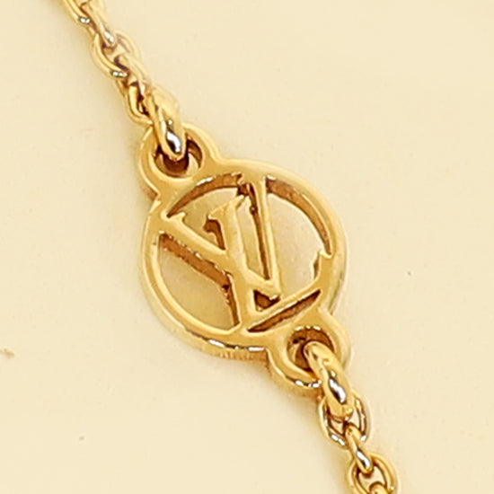 Louis Vuitton Gold Finish Petit Louis Earrings-Louis Vuitton-THE CLOSET