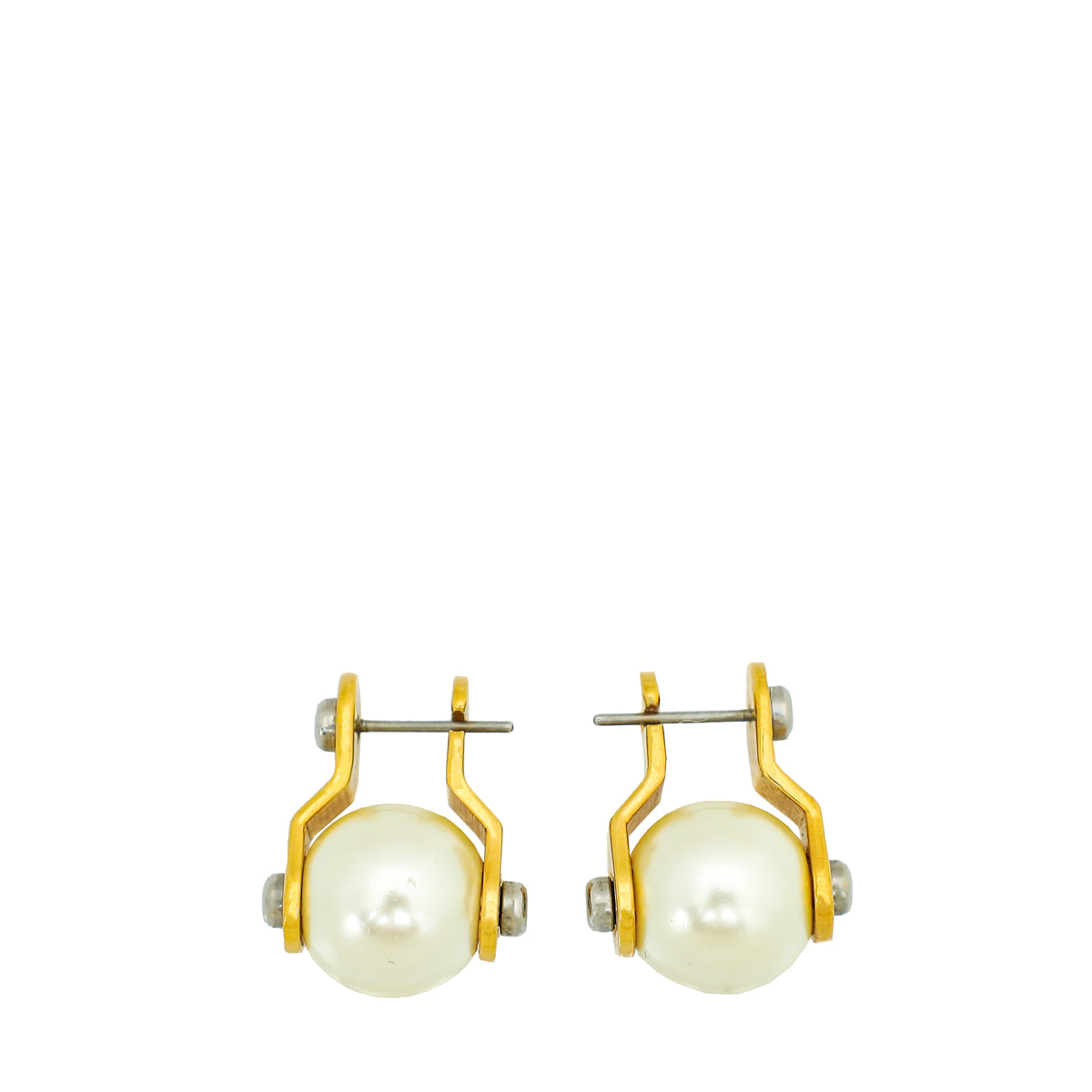 Load image into Gallery viewer, Louis Vuitton Ivory Speedy Pearls Earrings
