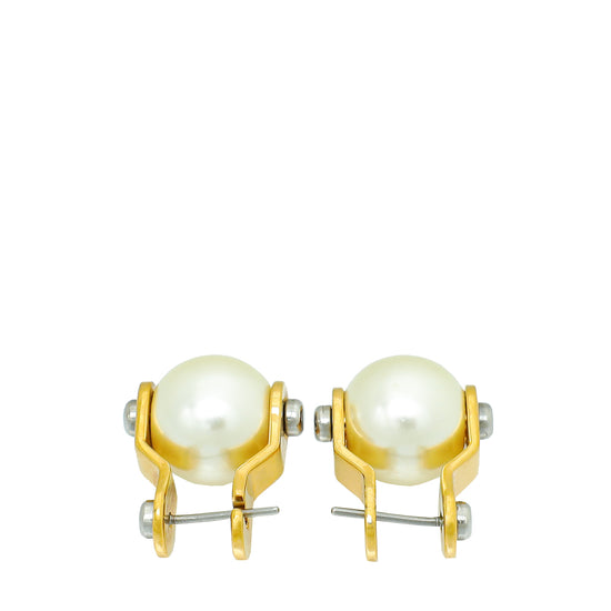Load image into Gallery viewer, Louis Vuitton Ivory Speedy Pearls Earrings
